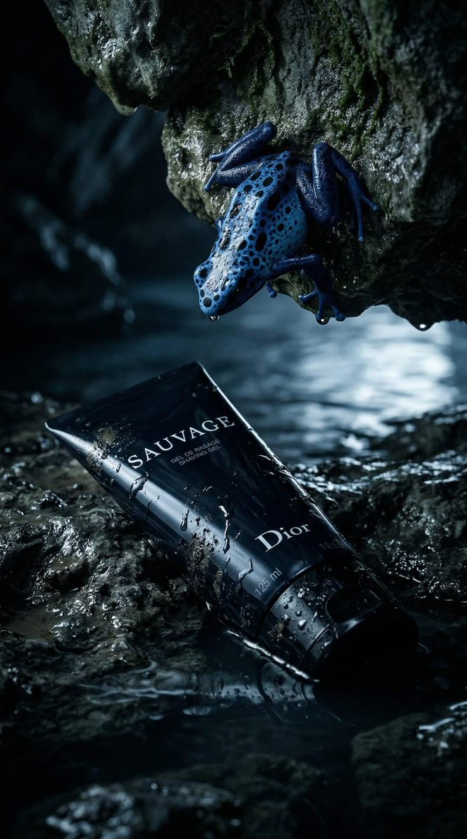 Luxury Product Photography of Dior Sauvage Shaving Gel — example 2