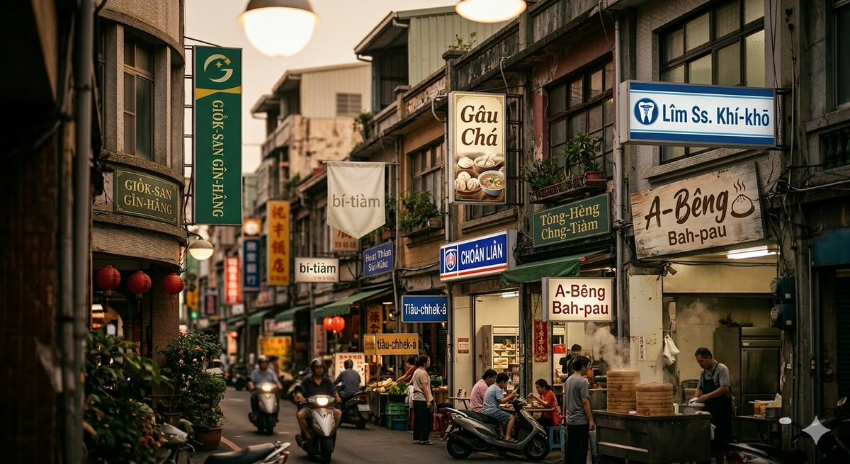 Generating Romanized Taiwanese streetscape with Nano Banana 2 — example 1