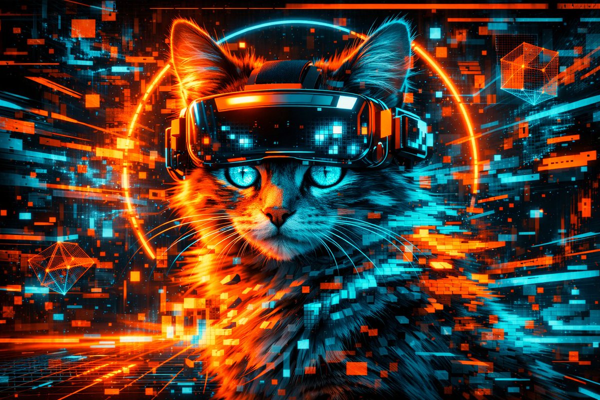 Cyber Cat Prompt Comparison — example 3