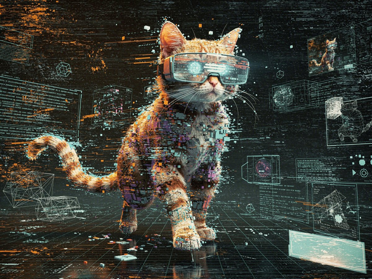 Cyber Cat Prompt Comparison — example 4
