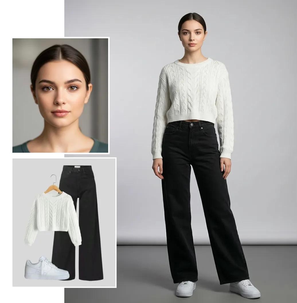 Ultra-realistic Full-Body Fashion Studio Portrait — example 2