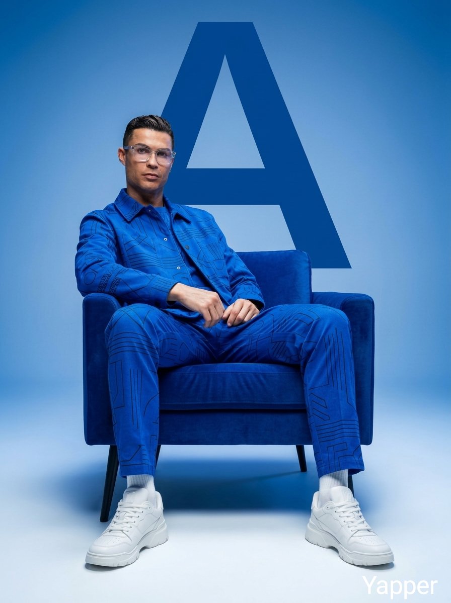 Minimalist Cobalt-Blue Fashion Studio Shoot