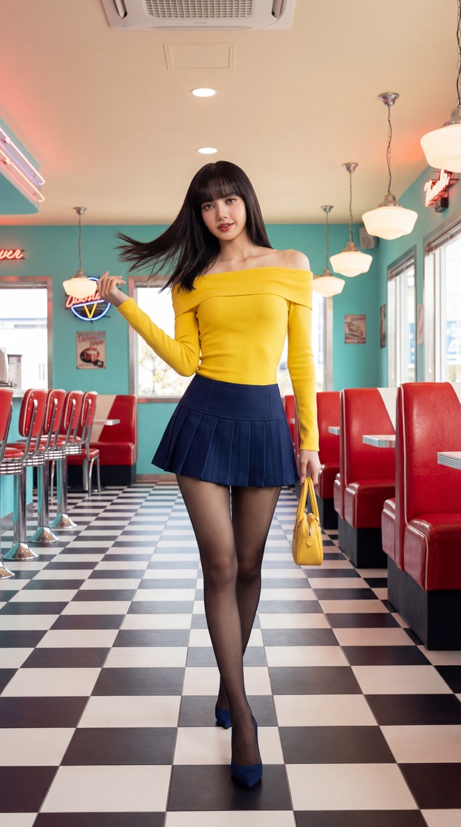 Blackpink Rosé Retro Diner Fashion Shoot — example 2