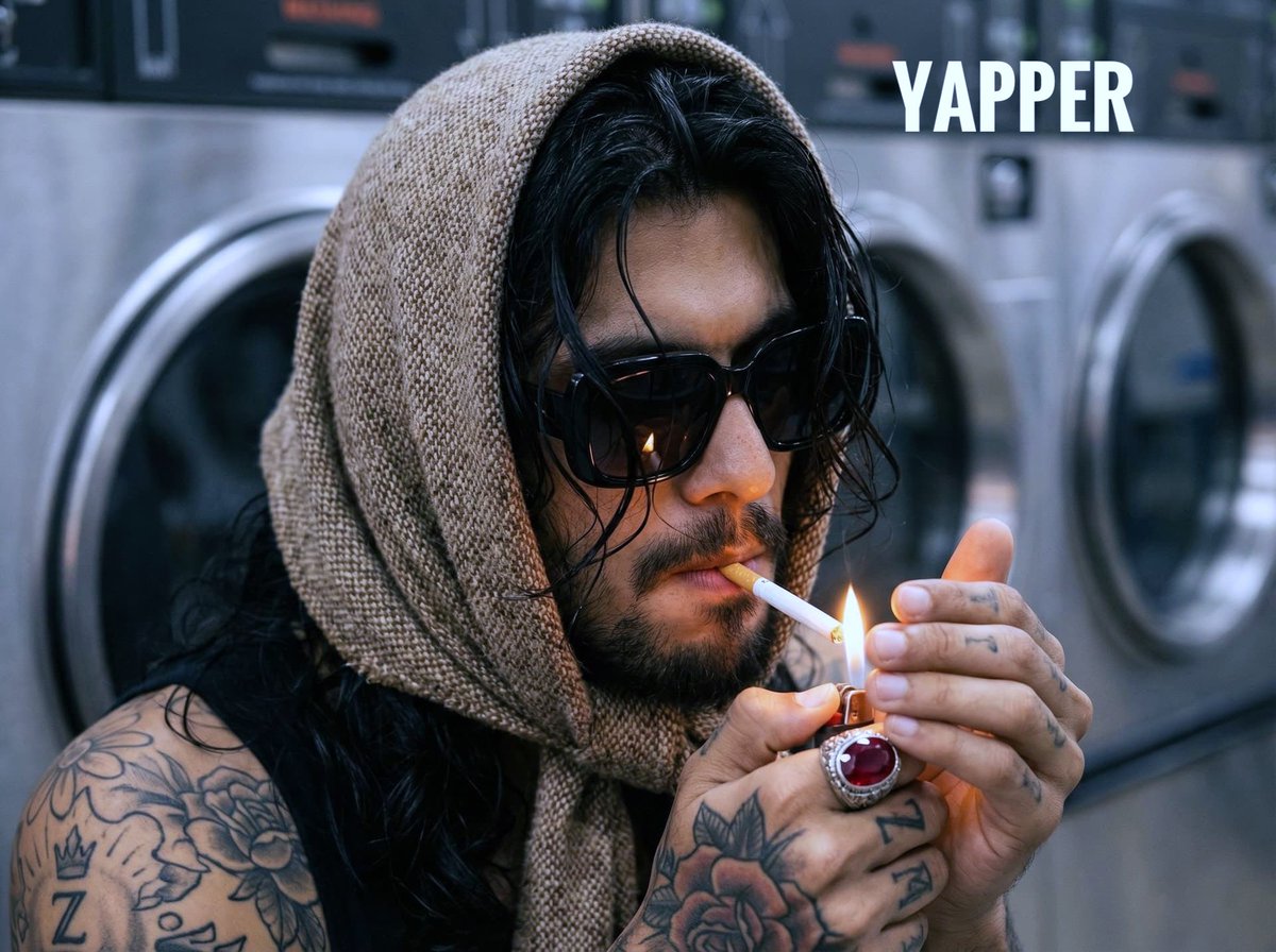 Hyperrealistic Portrait of Man Lighting Cigarette — example 1