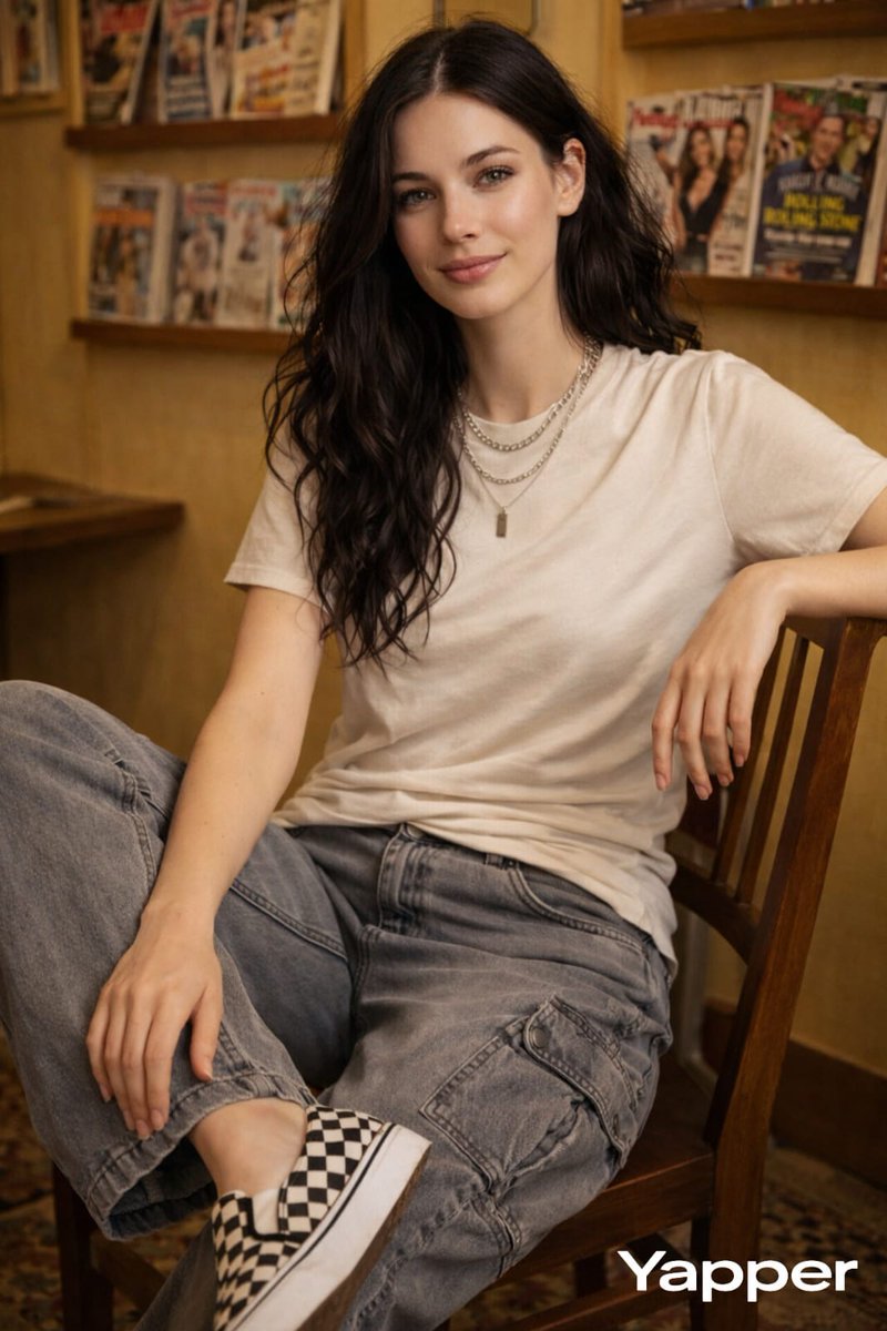 Y2K Retro Magazine Room Fashion Portrait — example 1