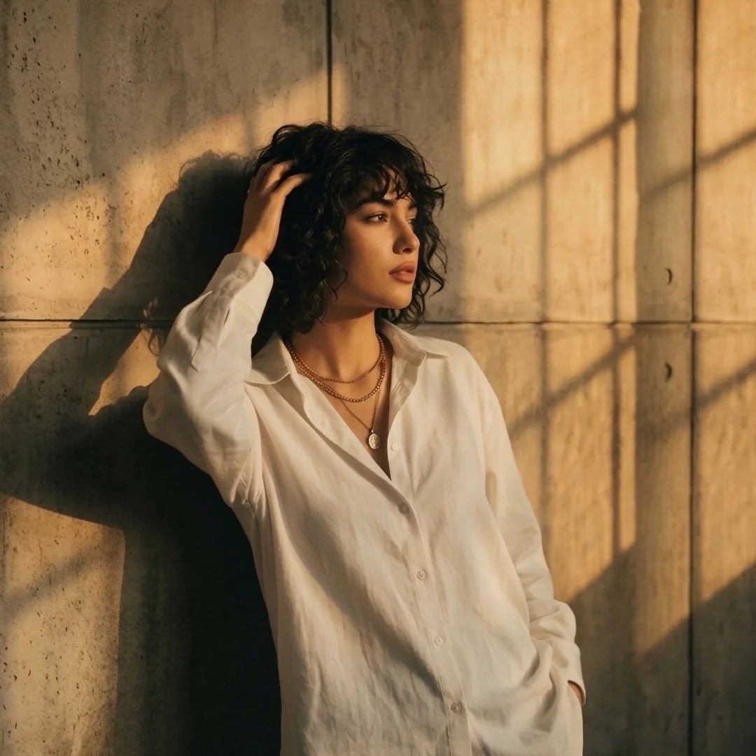Moody Cinematic Portrait at Golden Hour — example 1