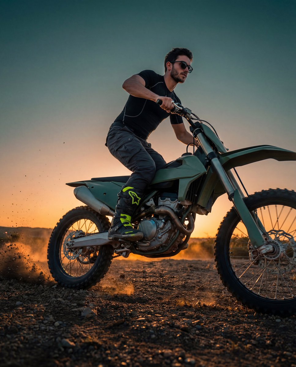 Cinematic Fashion-Action Portrait of a Rider