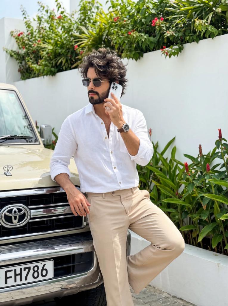 Ultrarealistic Image of Stylish Boy Leaning on Land Cruiser — example 1
