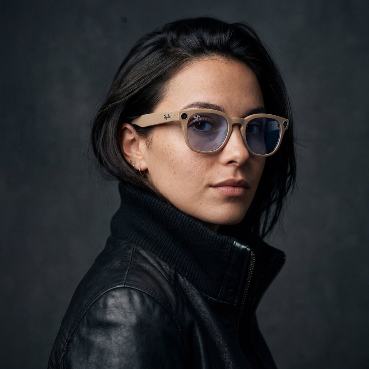 Cinematic Studio Portrait with Smart Glasses — example 2