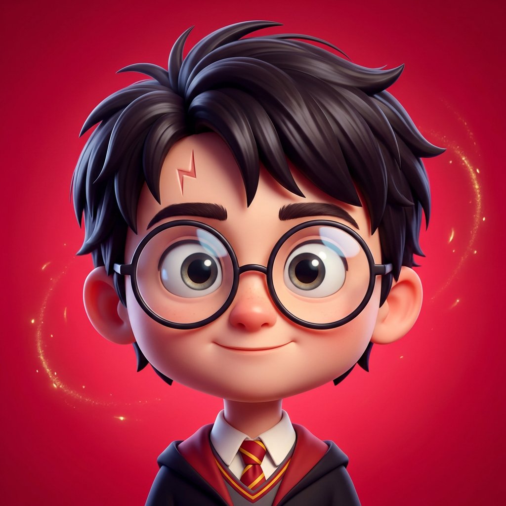3D CGI Big-Head Cartoon of Harry Potter — example 4