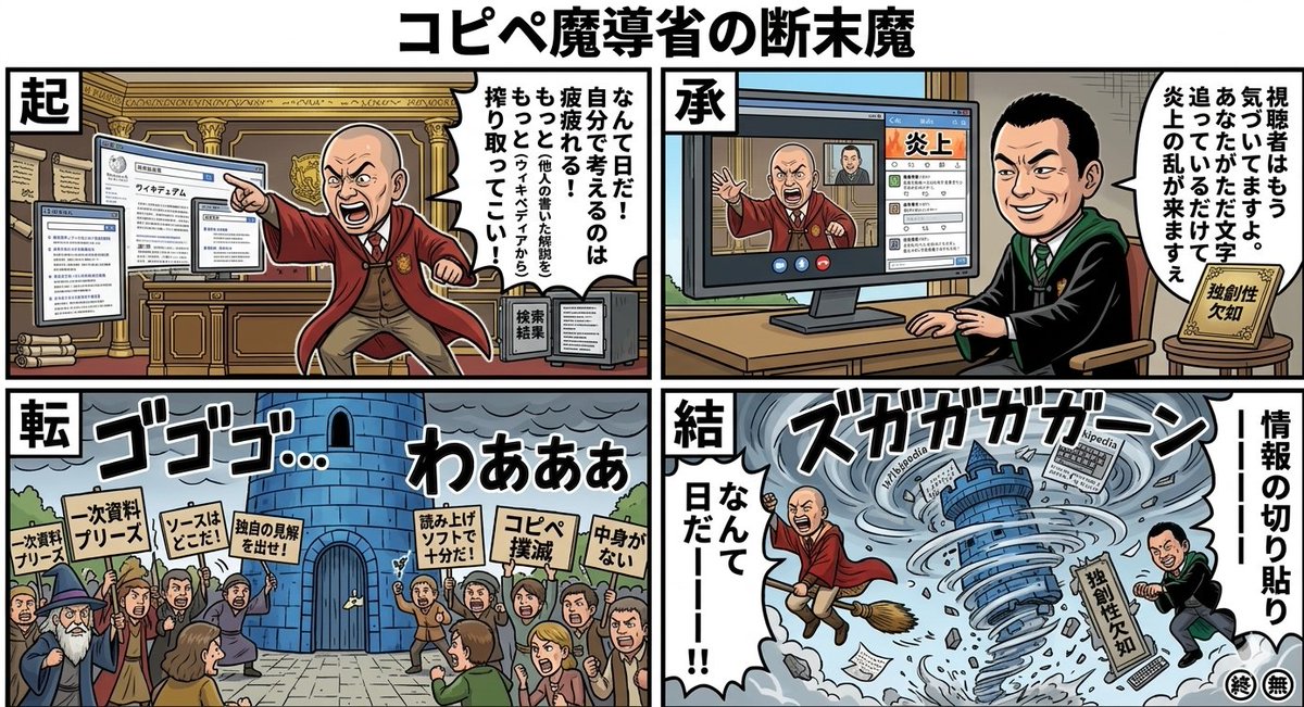 Black Comedy Manga Prompt: Ministry of Magic — example 1