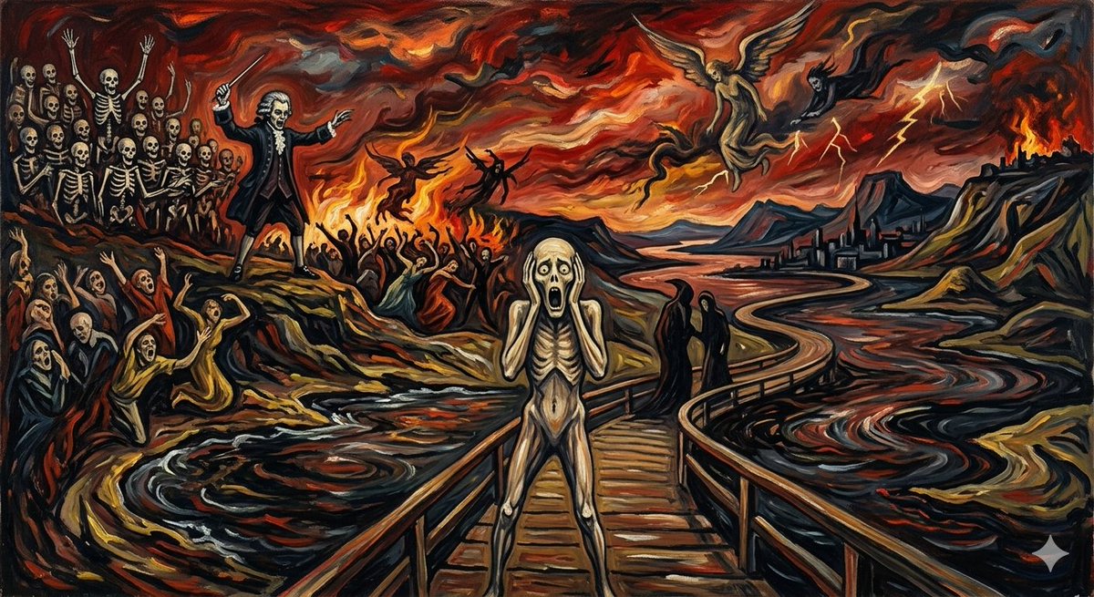 Mozart's Dies Irae in Munch's Scream Style — example 1