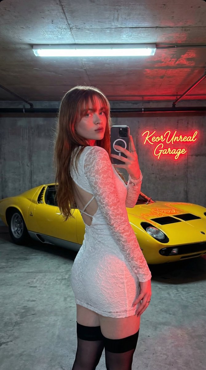 Urban Fashion Garage Mirror Selfie — example 2
