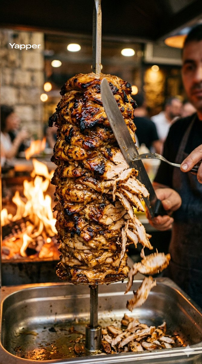 Cinematic Shawarma Rotisserie Shot — example 1