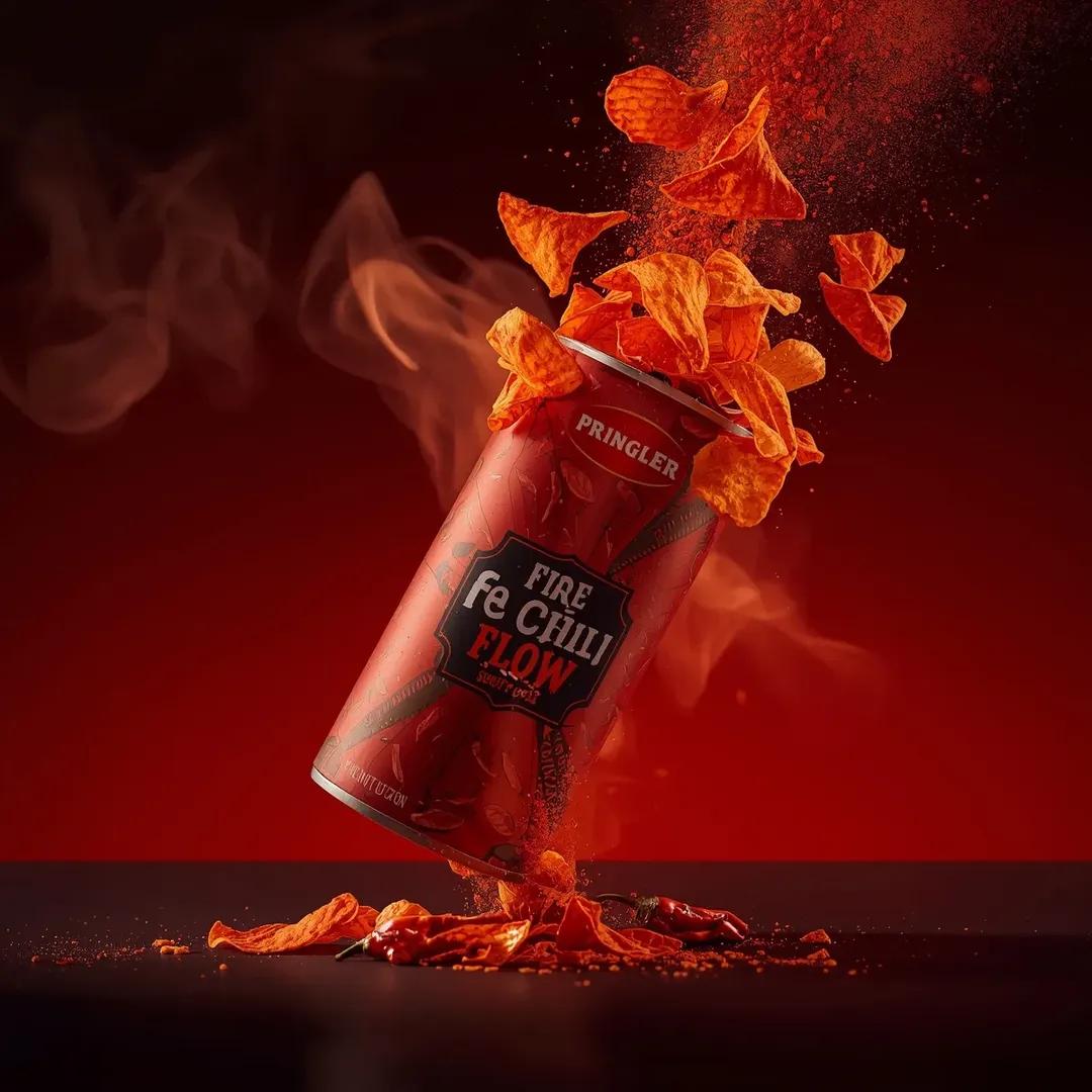 Exploding Pringles Can Advertising Prompt — example 1