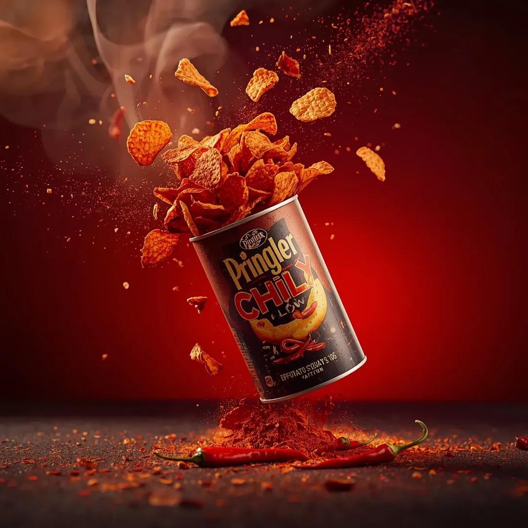 Exploding Pringles Can Advertising Prompt — example 3