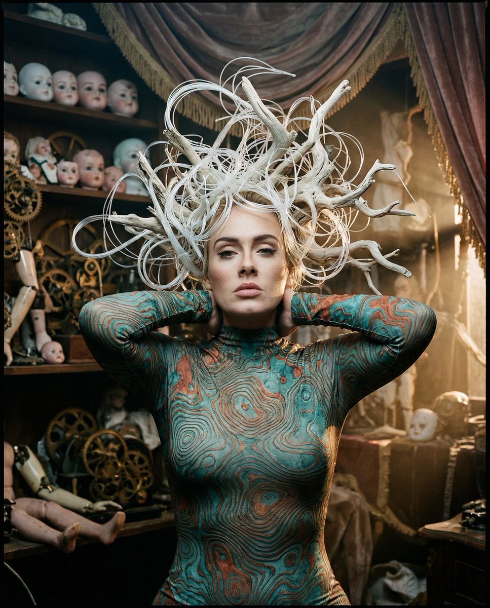 Surreal Automaton Portrait Prompt (Gemini Nano Banana Pro) — example 2