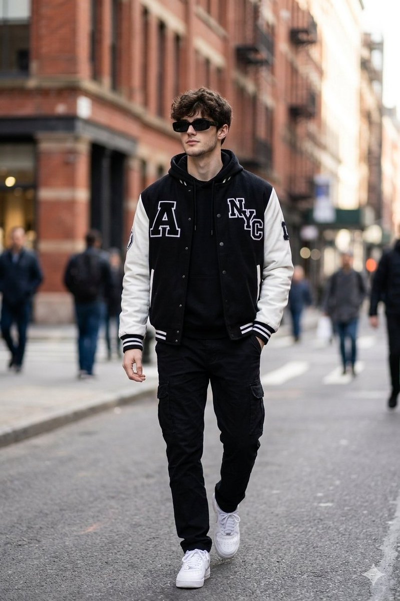 Cinematic Street Fashion Photo Prompt (Male) — example 1