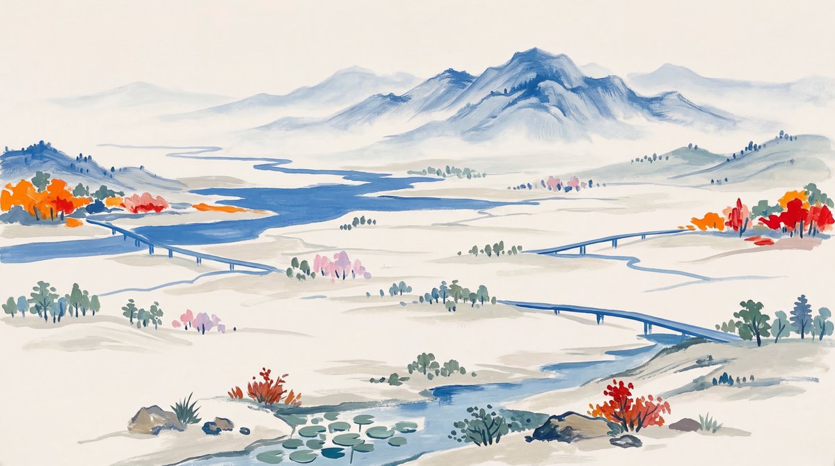 Landscape Painting with Color Palette for Nano-Banana-Pro — example 1