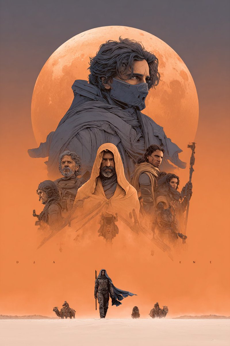 Dune Poster in Moebius Style (Multi-Model Test) — example 1