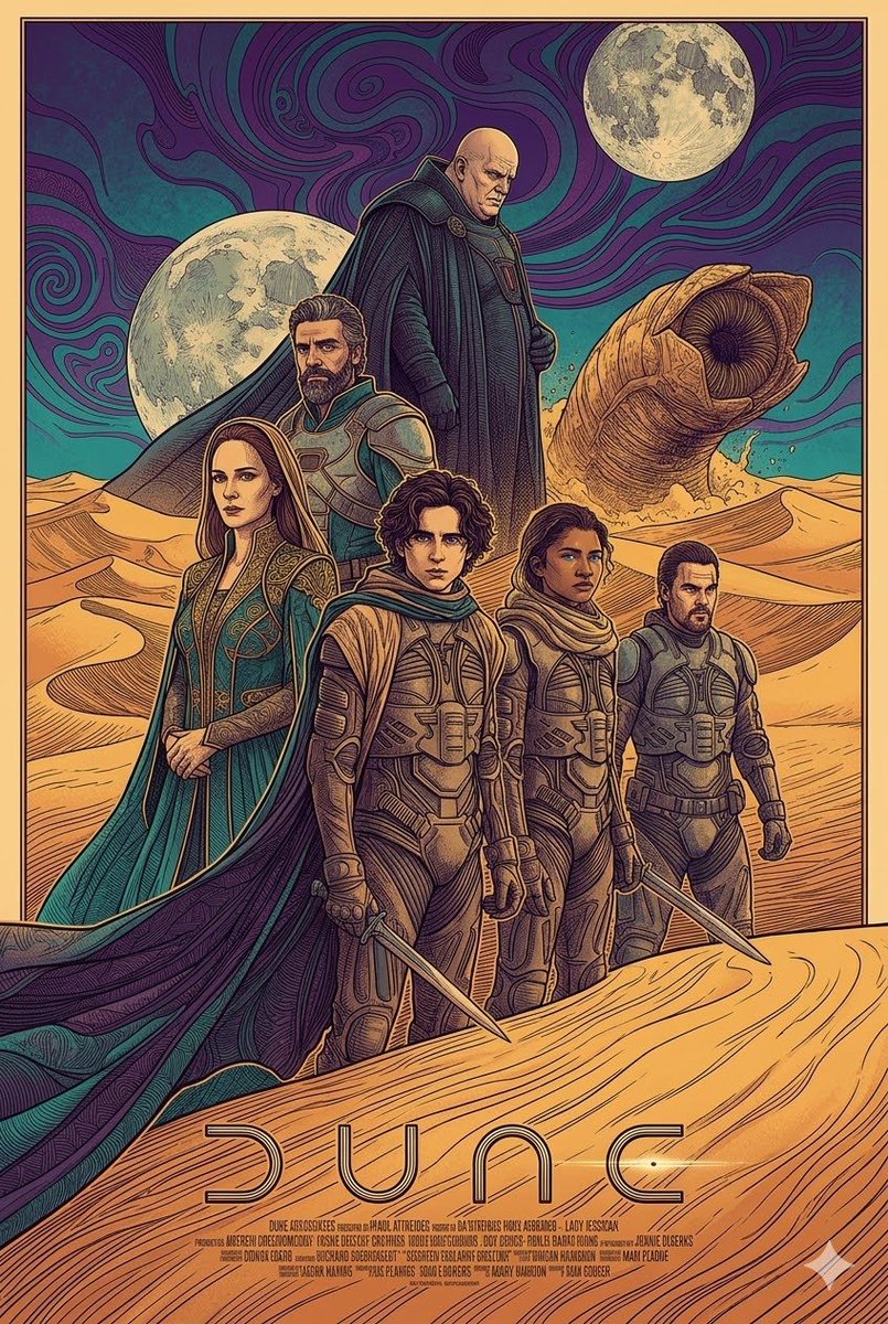 Dune Poster in Moebius Style (Multi-Model Test) — example 2