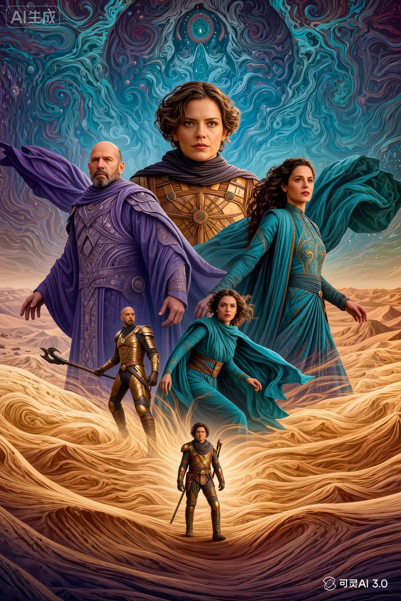 Dune Poster in Moebius Style (Multi-Model Test) — example 4