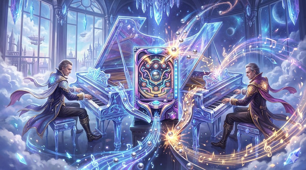 Image generation for Jolivet's 'Pachinko for Two Pianos' — example 1