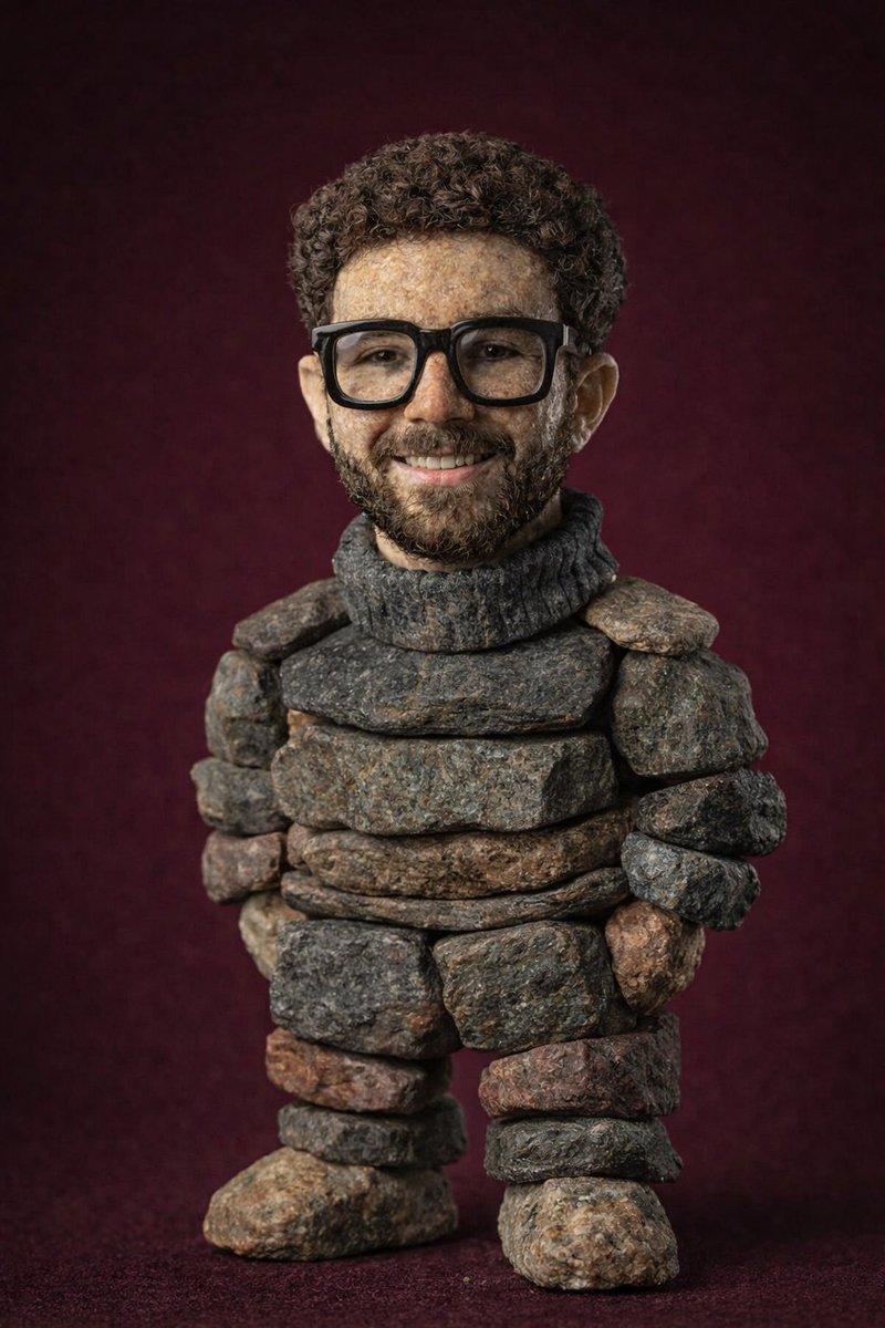 Handcrafted Stone Figurine Transformation Prompt — example 1