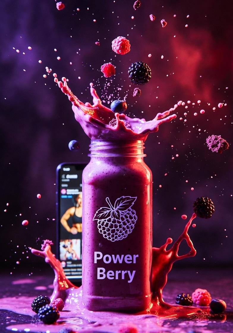 High-Energy Smoothie Product Shot — example 1
