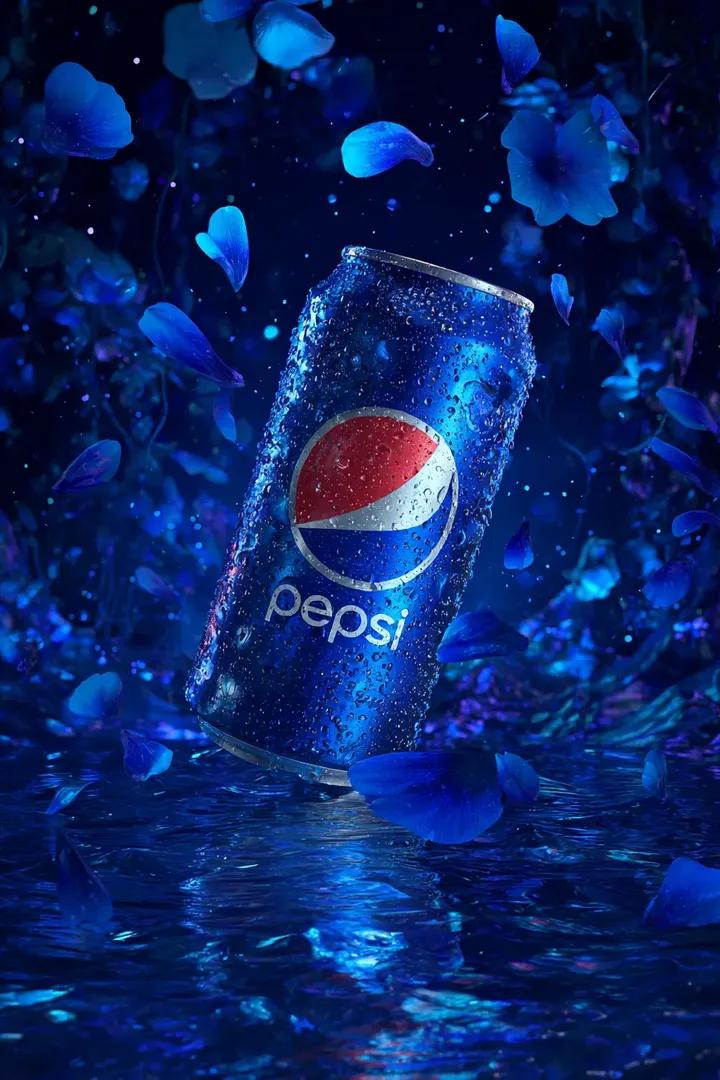 Floating Pepsi Can in Cosmic Petals — example 1