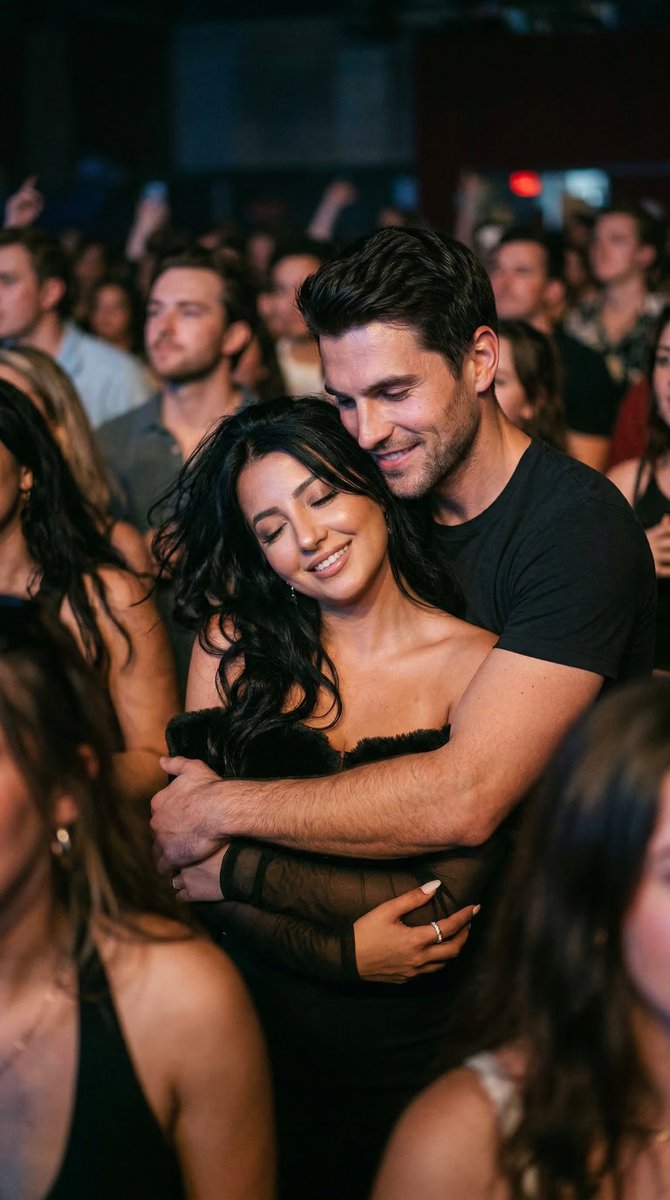 Photorealistic Concert Embrace Scene — example 1