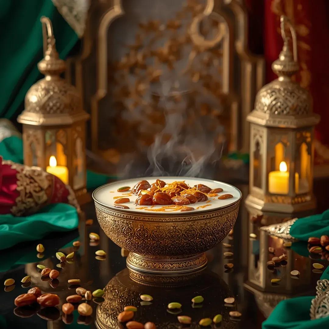 Ultra-Realistic Luxury Sheer Khurma Food Photography — example 2