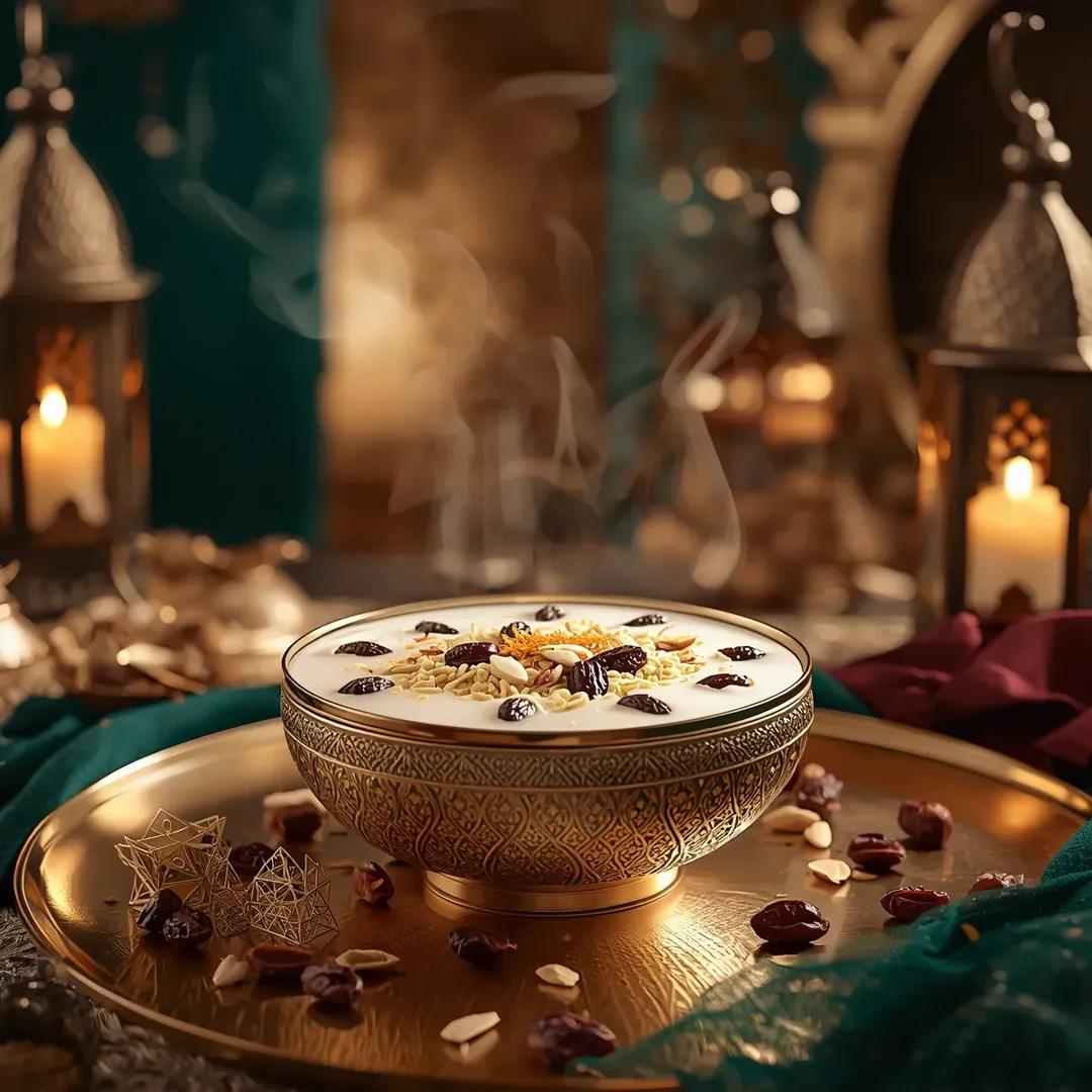 Ultra-Realistic Luxury Sheer Khurma Food Photography — example 3