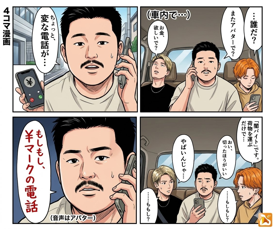 4-Panel Manga: Anonymous and Mask — example 1