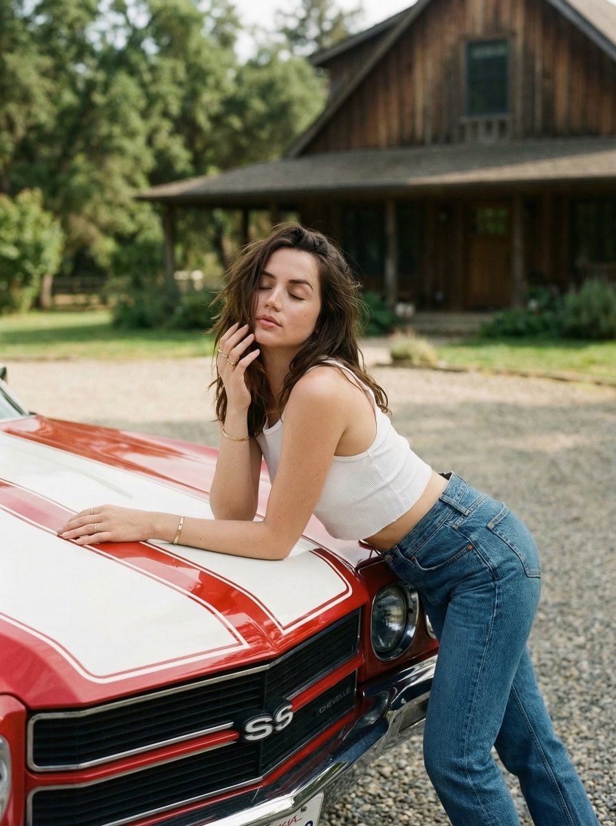 Vintage Car Lifestyle Portrait with Identity Lock — example 2