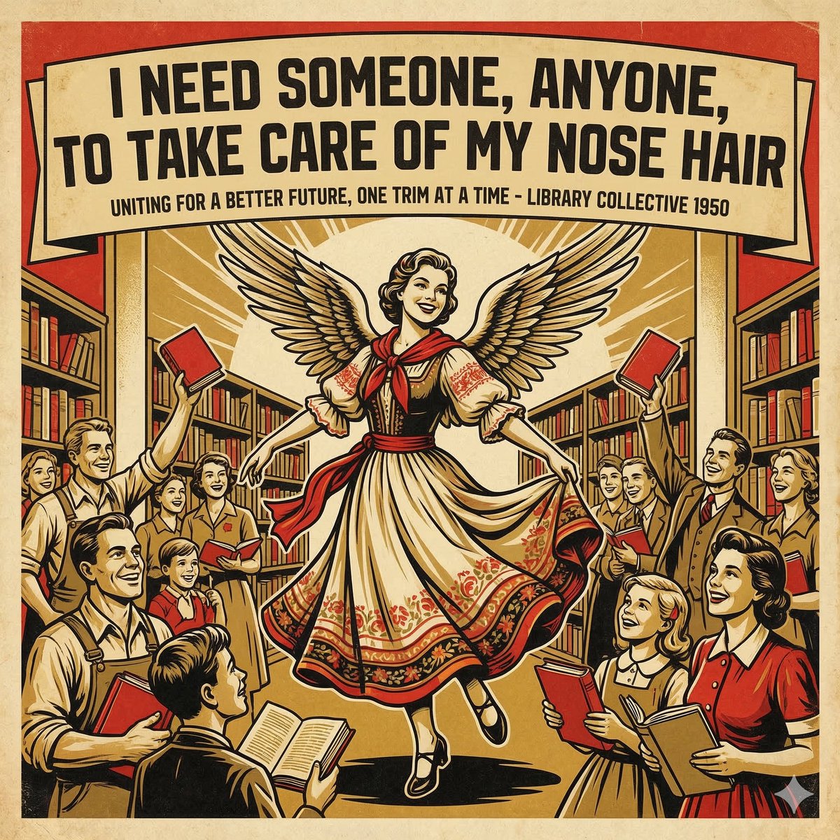 Propaganda Poster Style: Nose Hair Horror