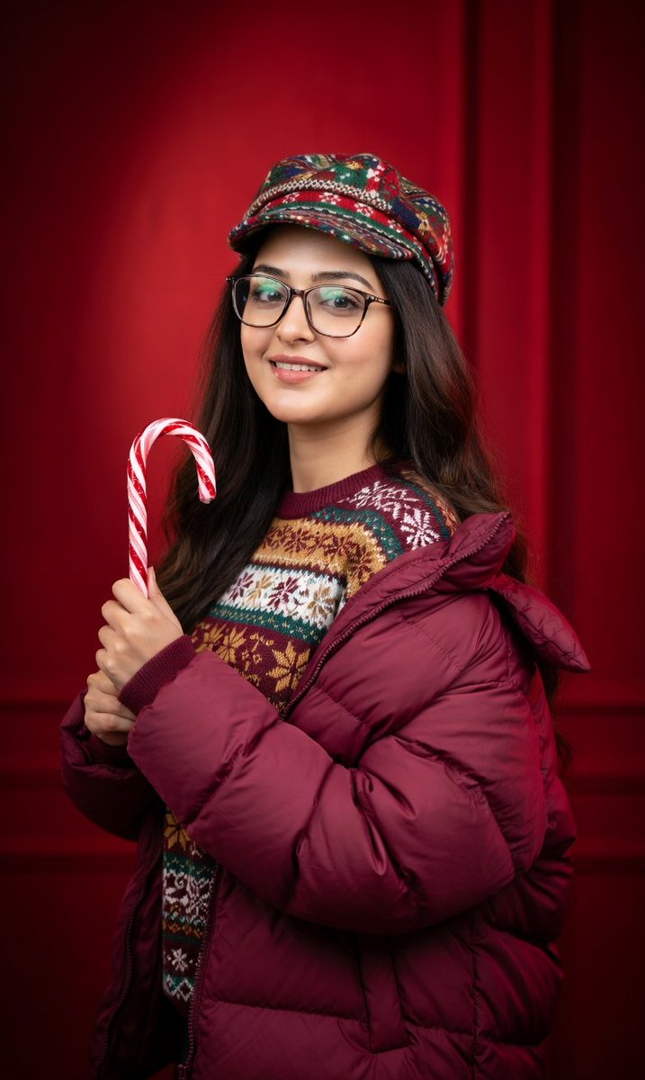 Studio Portrait with Red Gradient Background Prompt for Nano Banana Pro — example 1