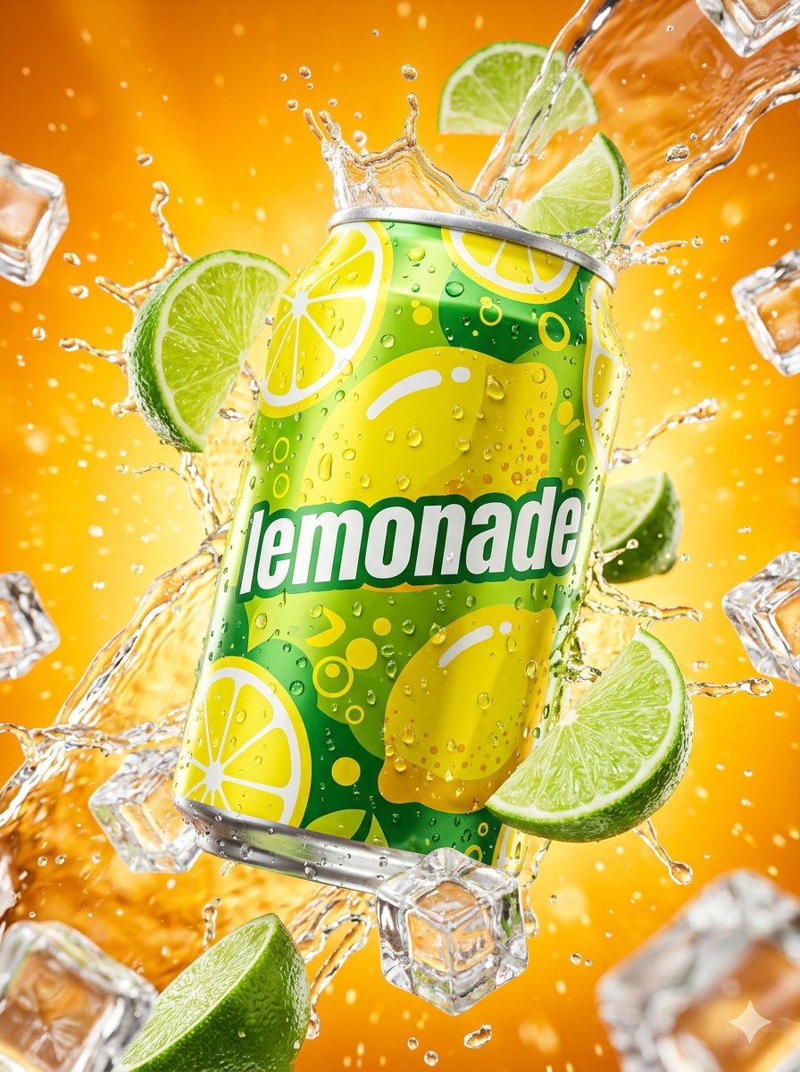 Hyper-realistic Surreal Lemonade Can