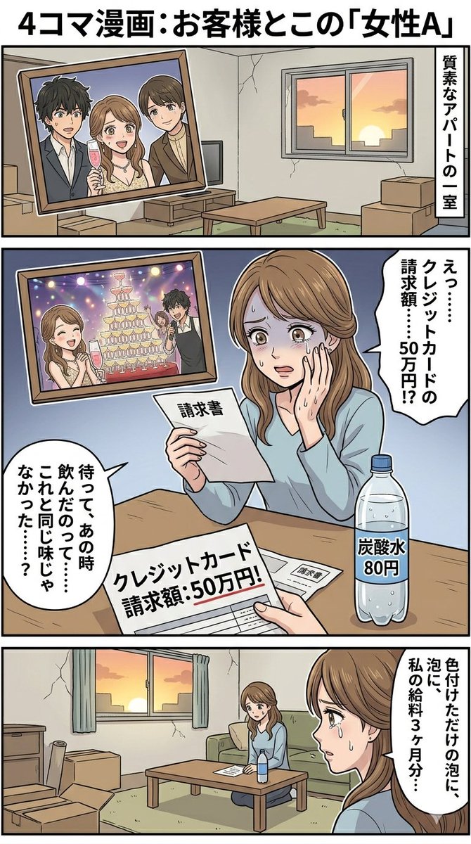 Four-Panel Manga: The Legend of the 5000 Yen Cost — example 2