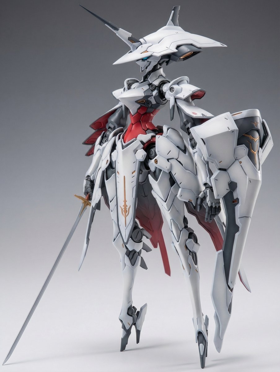 Full Armor Mecha Girl model kit concept prompt — example 1