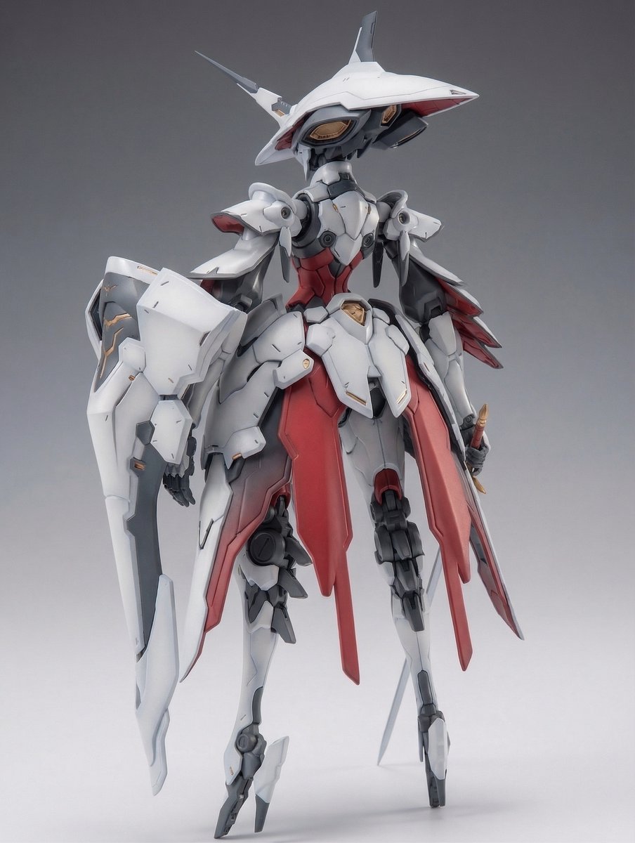 Full Armor Mecha Girl model kit concept prompt — example 2