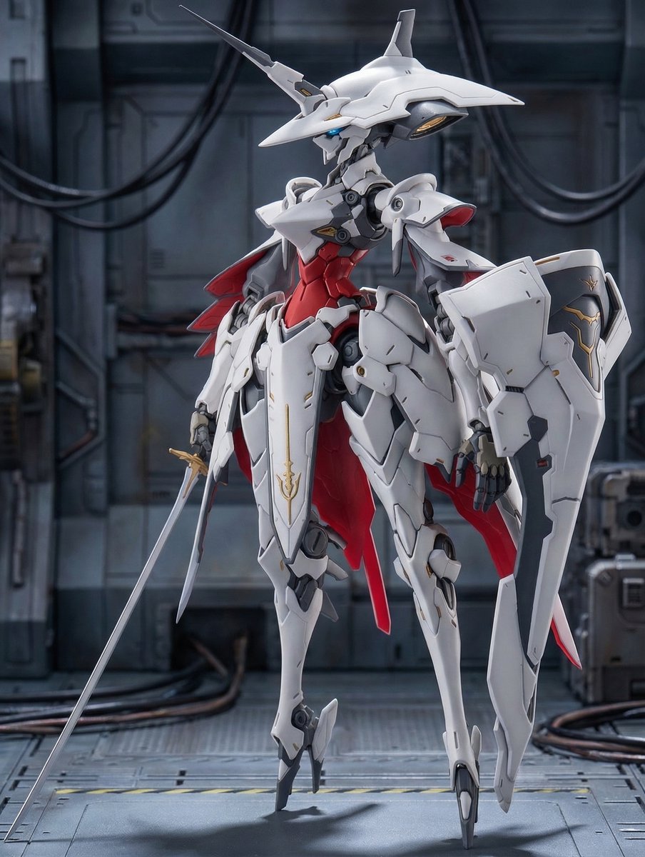 Full Armor Mecha Girl model kit concept prompt — example 4