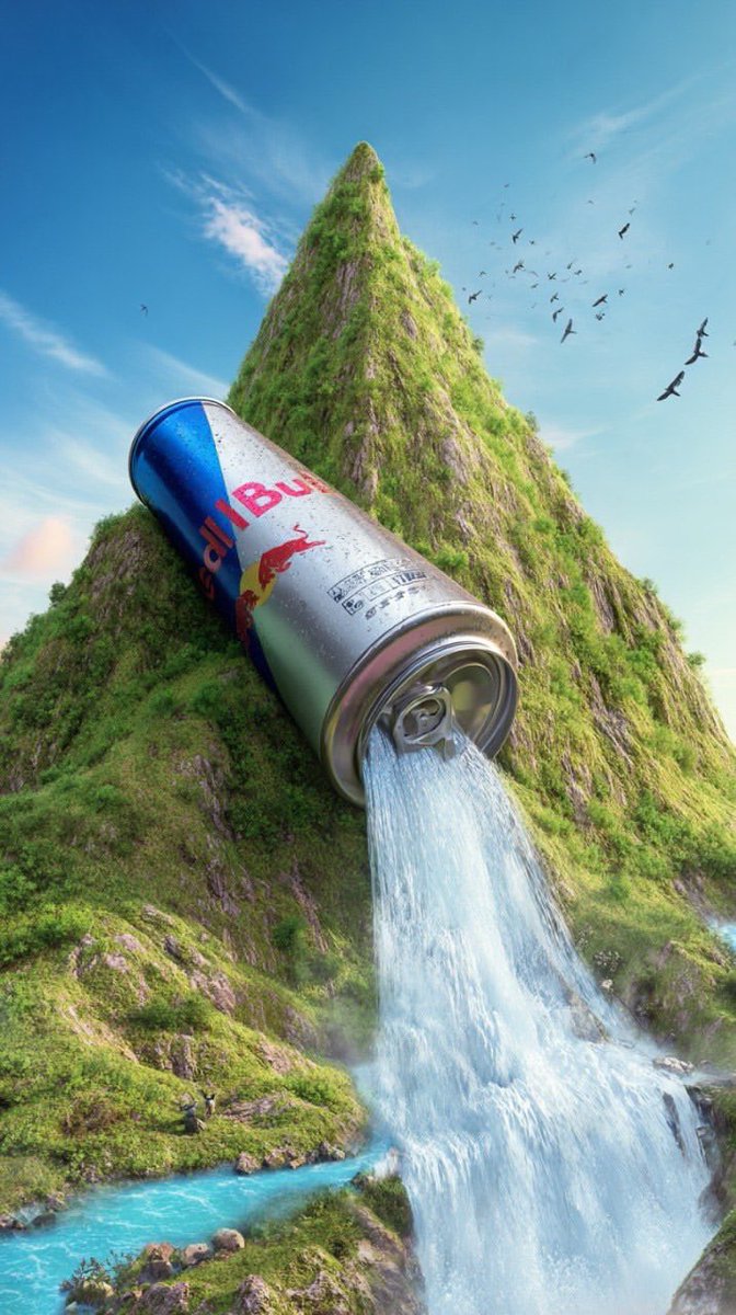 Surreal Giant Aluminum Can Waterfall Prompt for Nano Banana 2 — example 2