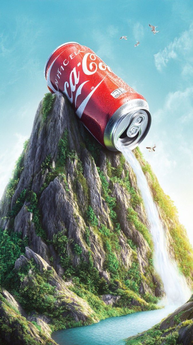 Surreal Giant Aluminum Can Waterfall Prompt for Nano Banana 2 — example 3
