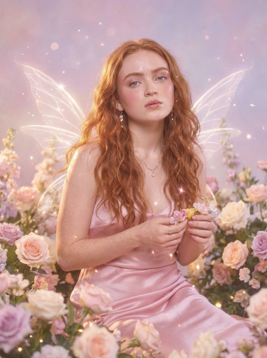 Dreamy Fairy Editorial Portrait in a Secret Garden — example 4
