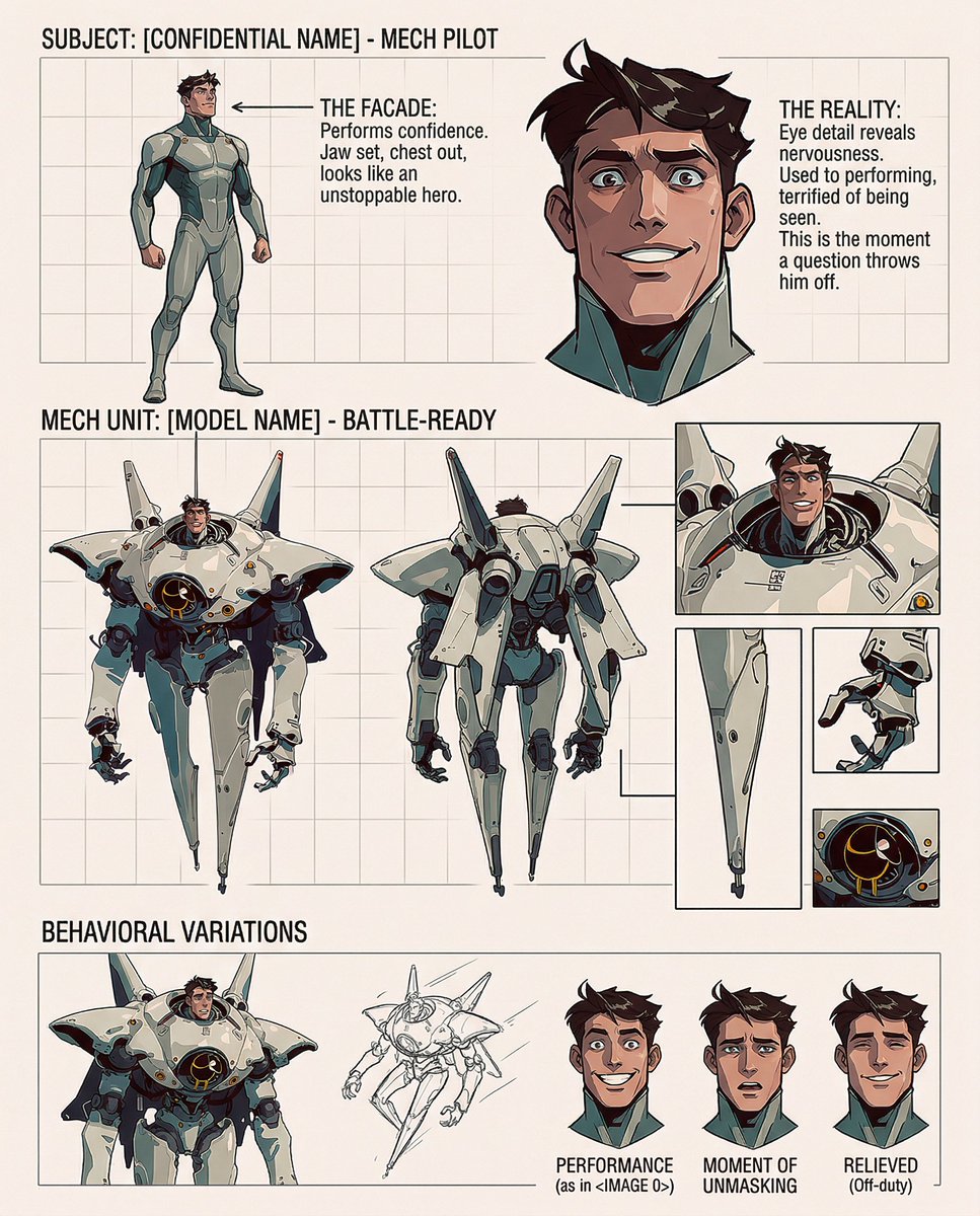 Cartoon Character Design Sheet with Personality — example 2