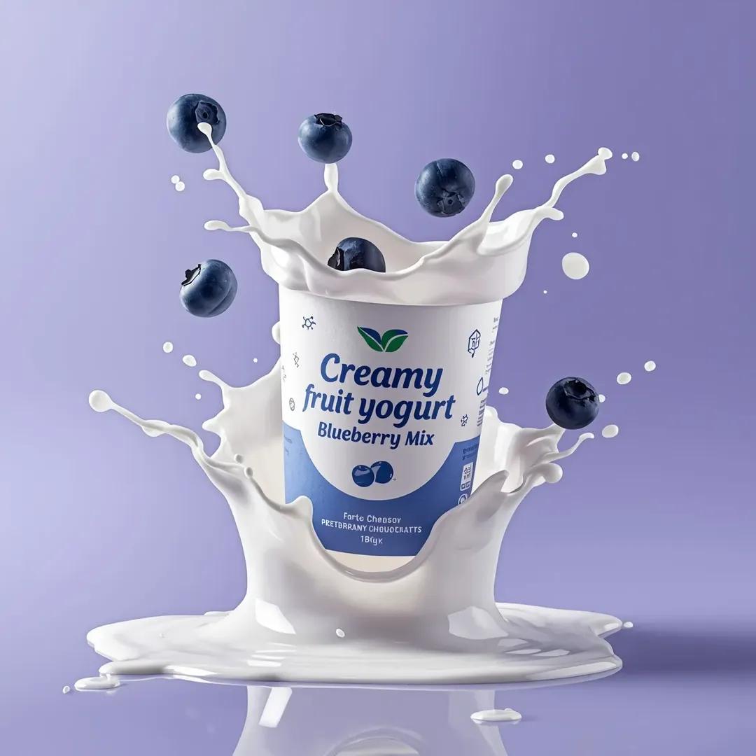 High-End Commercial Yogurt Product Photography Prompt — example 1