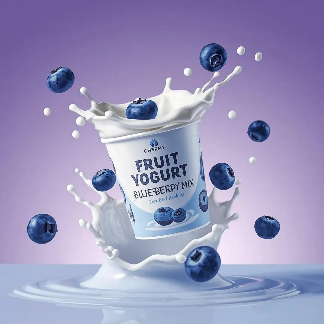 High-End Commercial Yogurt Product Photography Prompt — example 2