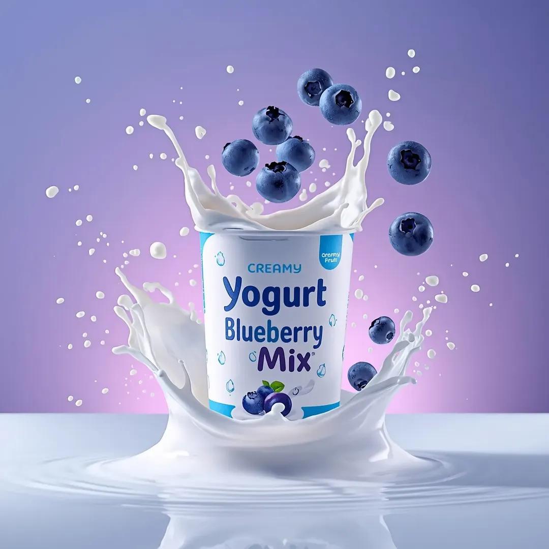 High-End Commercial Yogurt Product Photography Prompt — example 3