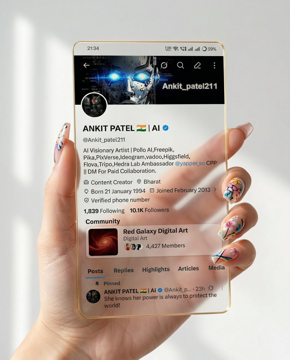 Transparent Glass Social Media Profile Effect — example 1